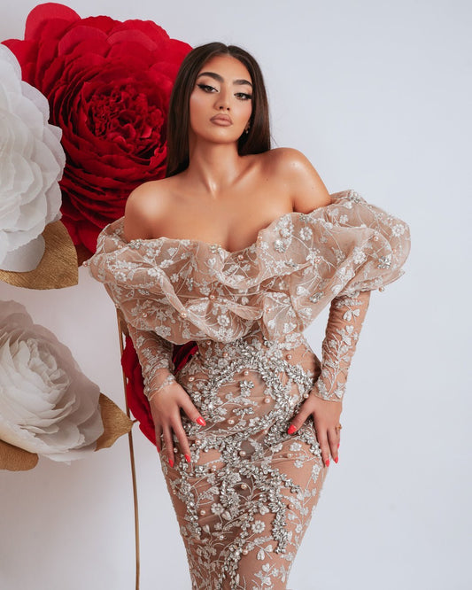 Annétta Off Shoulder Dress with Crystals - BLINI
