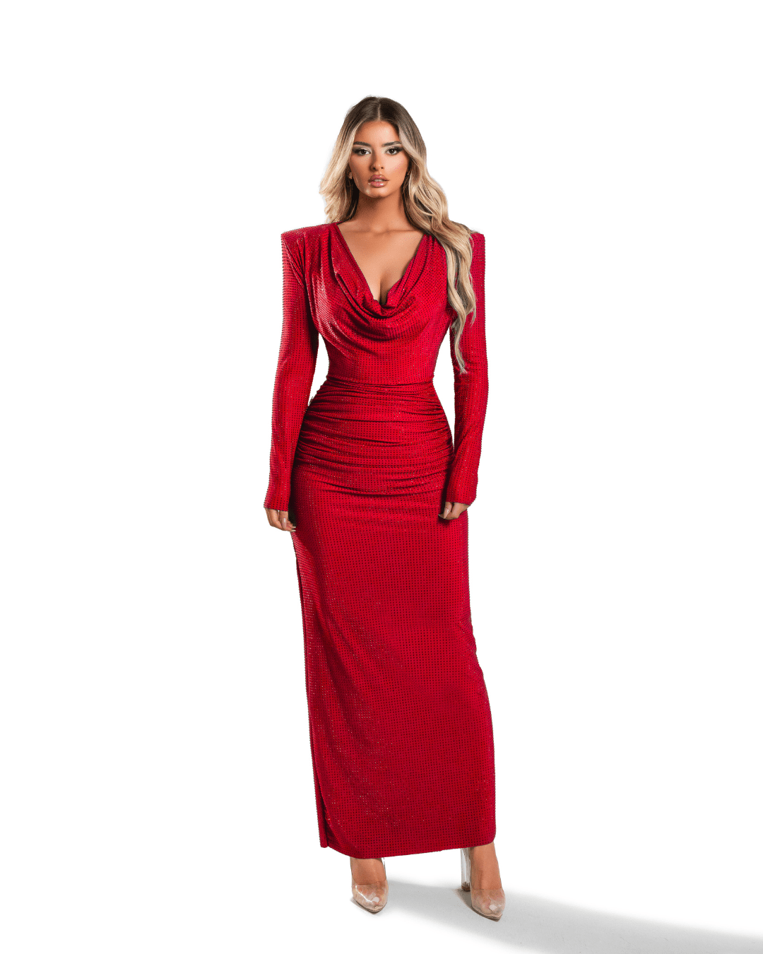 Arose Red Long Dress - BLINI
