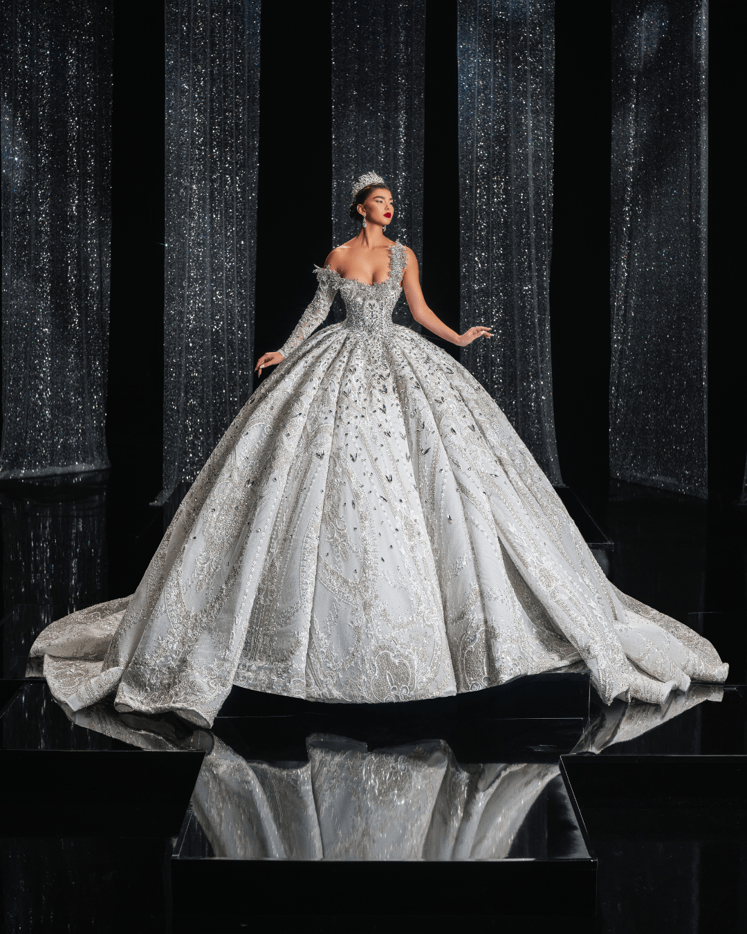 Eloianne Bridal Dress Embellished with Crystals - BLINI