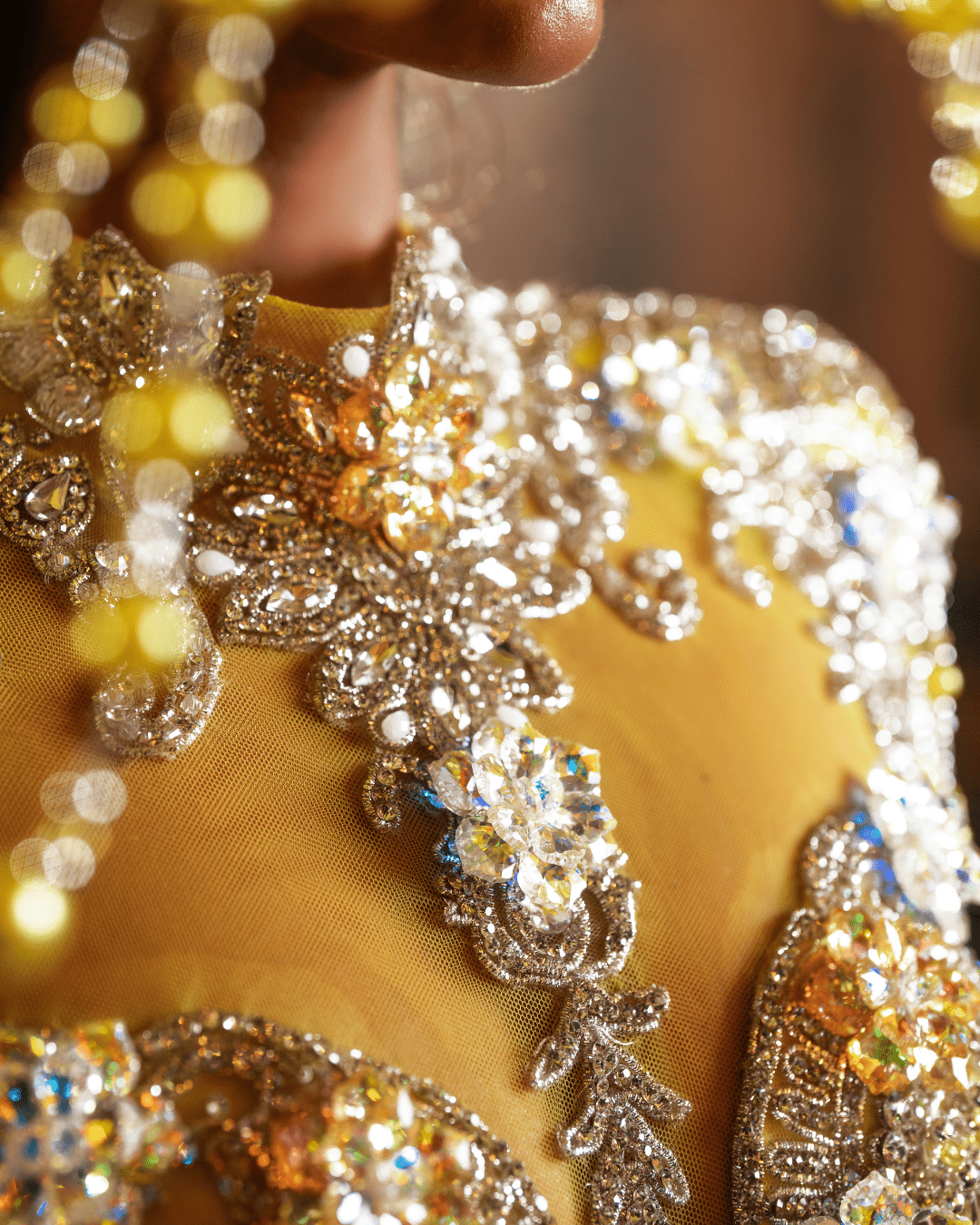 Gyera Yellow Dress with Crystals and Hat - BLINI