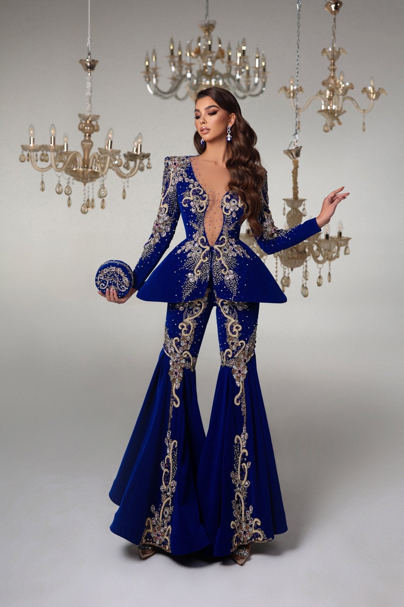 Imperial Blue Set with Gold Details - BLINI