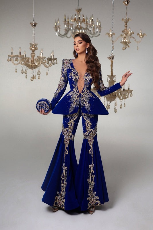 Imperial Blue Set with Gold Details - BLINI