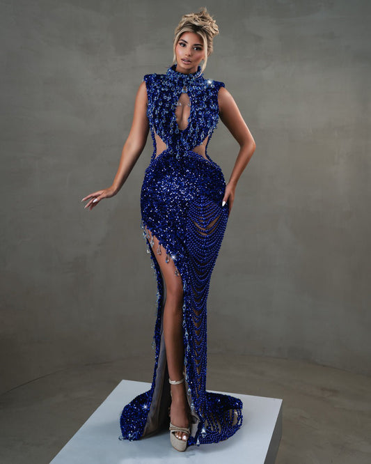 Laylee Blue Dress with Sequins - BLINI