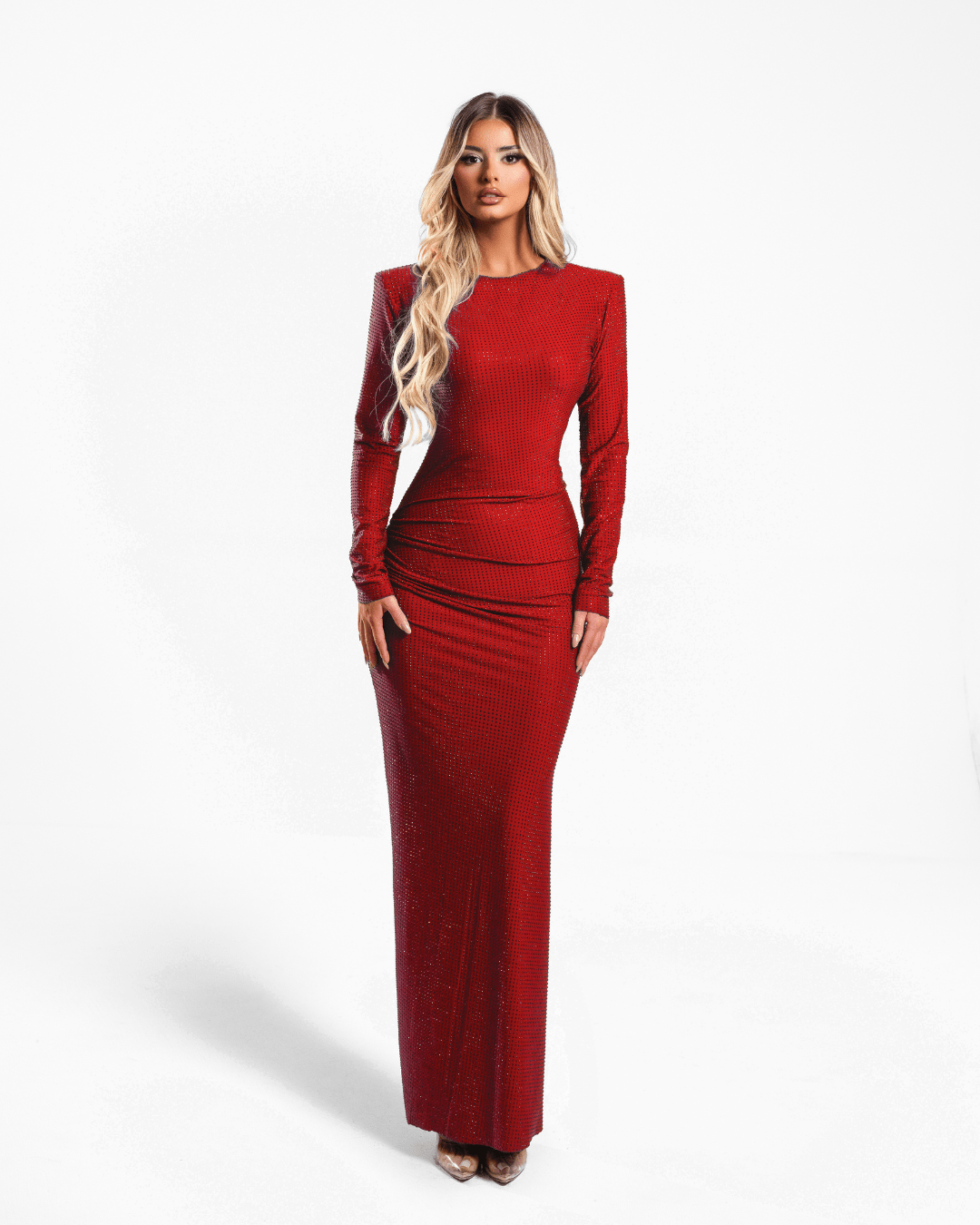Micela Red Long Dress - BLINI