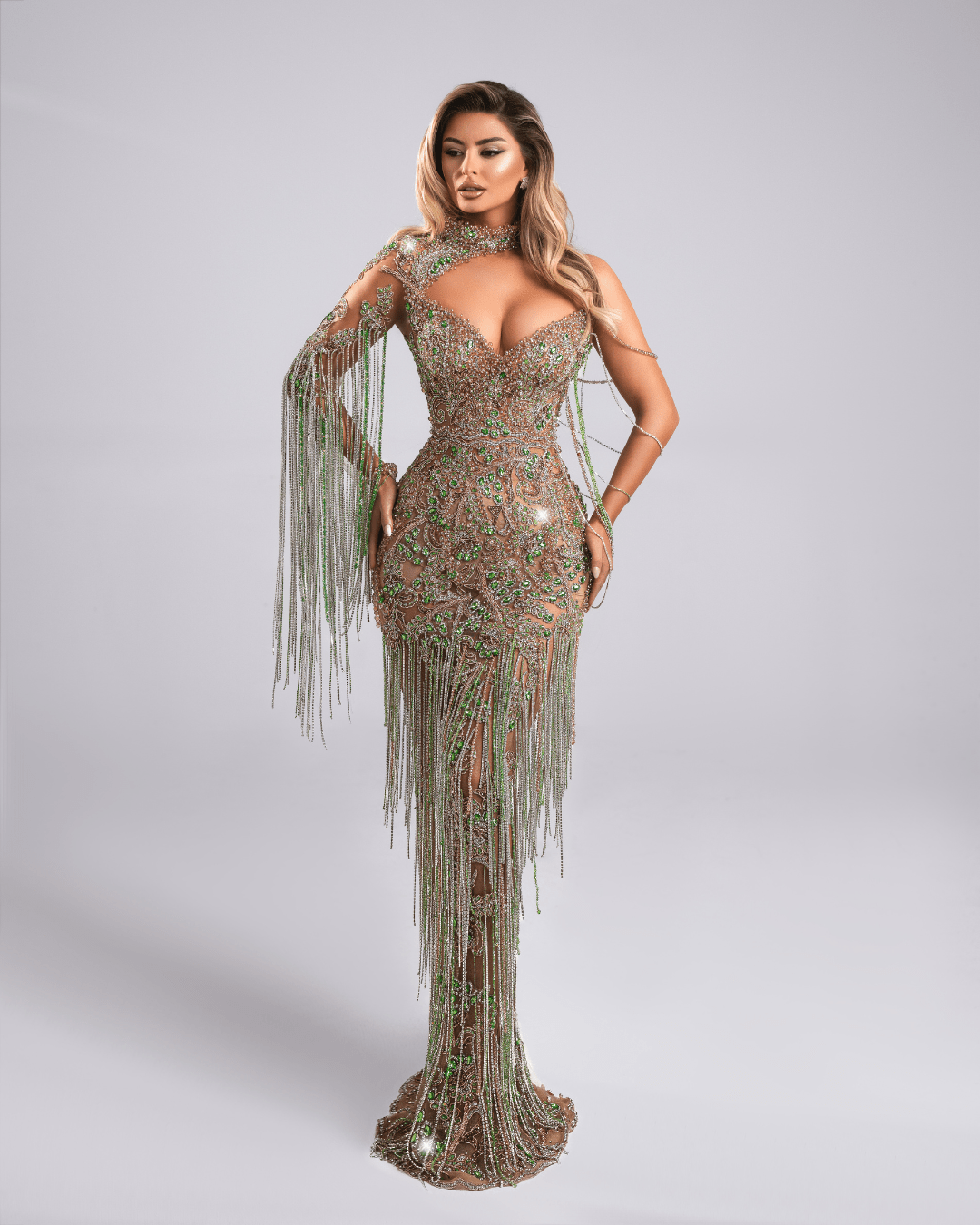 Onole Long Dress with Crystals - BLINI