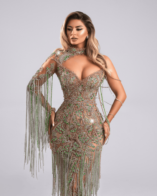 Onole Long Dress with Crystals - BLINI