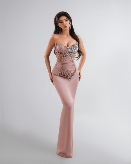 Rosa Long Dress with Crystals - BLINI