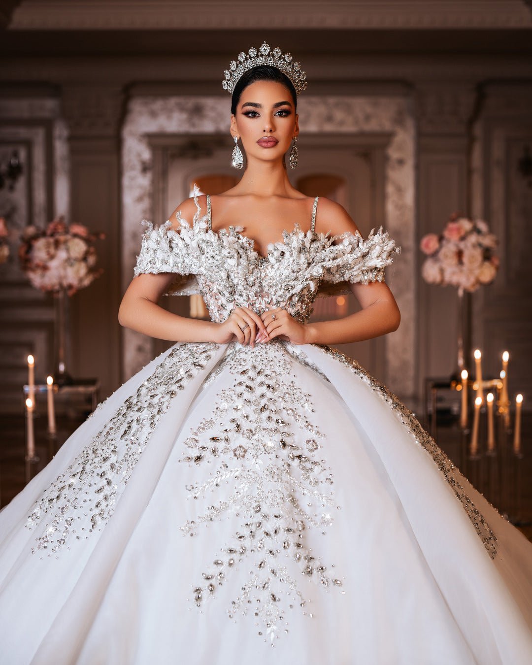 Rosalia Bridal Gown with Crystals and Sparkle - BLINI