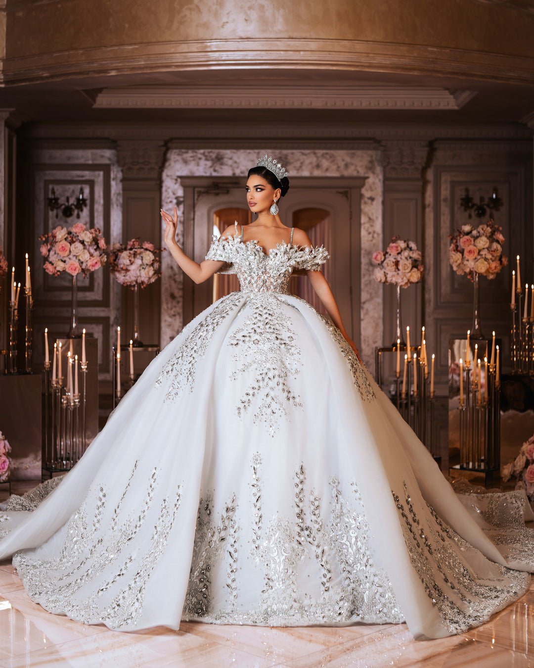 Rosalia Bridal Gown with Crystals and Sparkle - BLINI