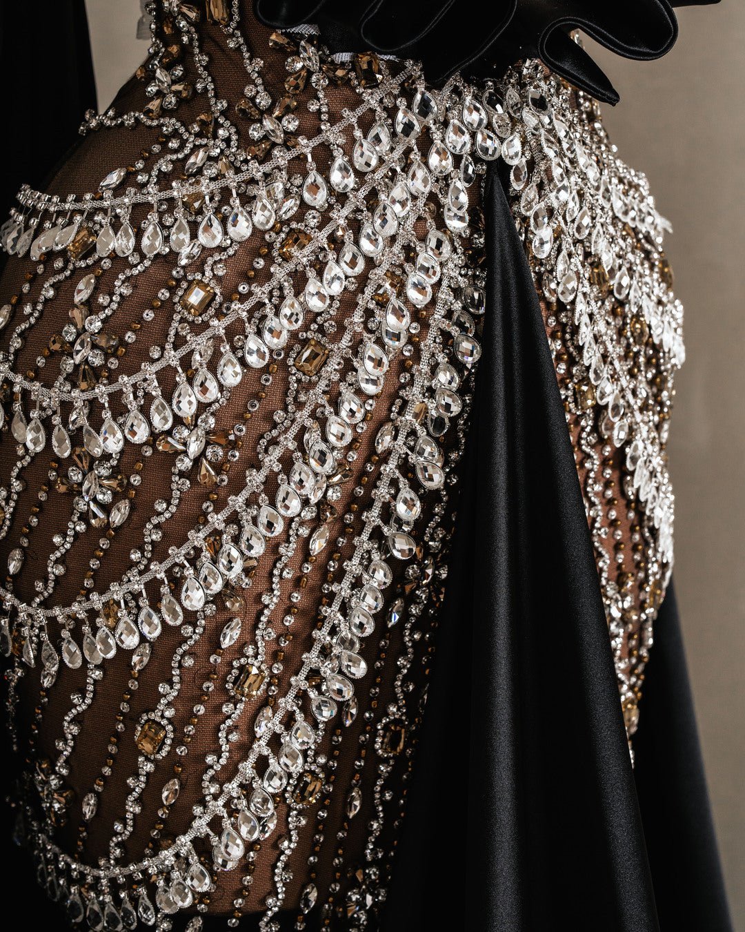 Rossi Black Dress with Silver Stones - BLINI