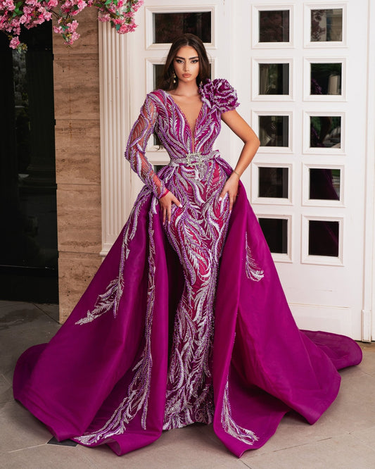 Solara Pink Dress with Overskirt and Crystals - BLINI