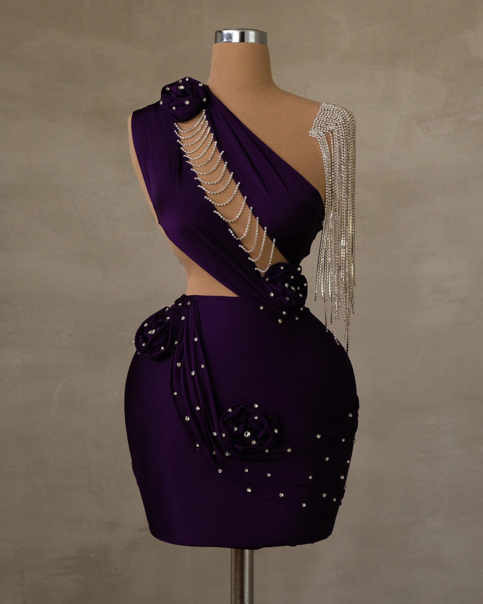 Dark purple hot sale short dress