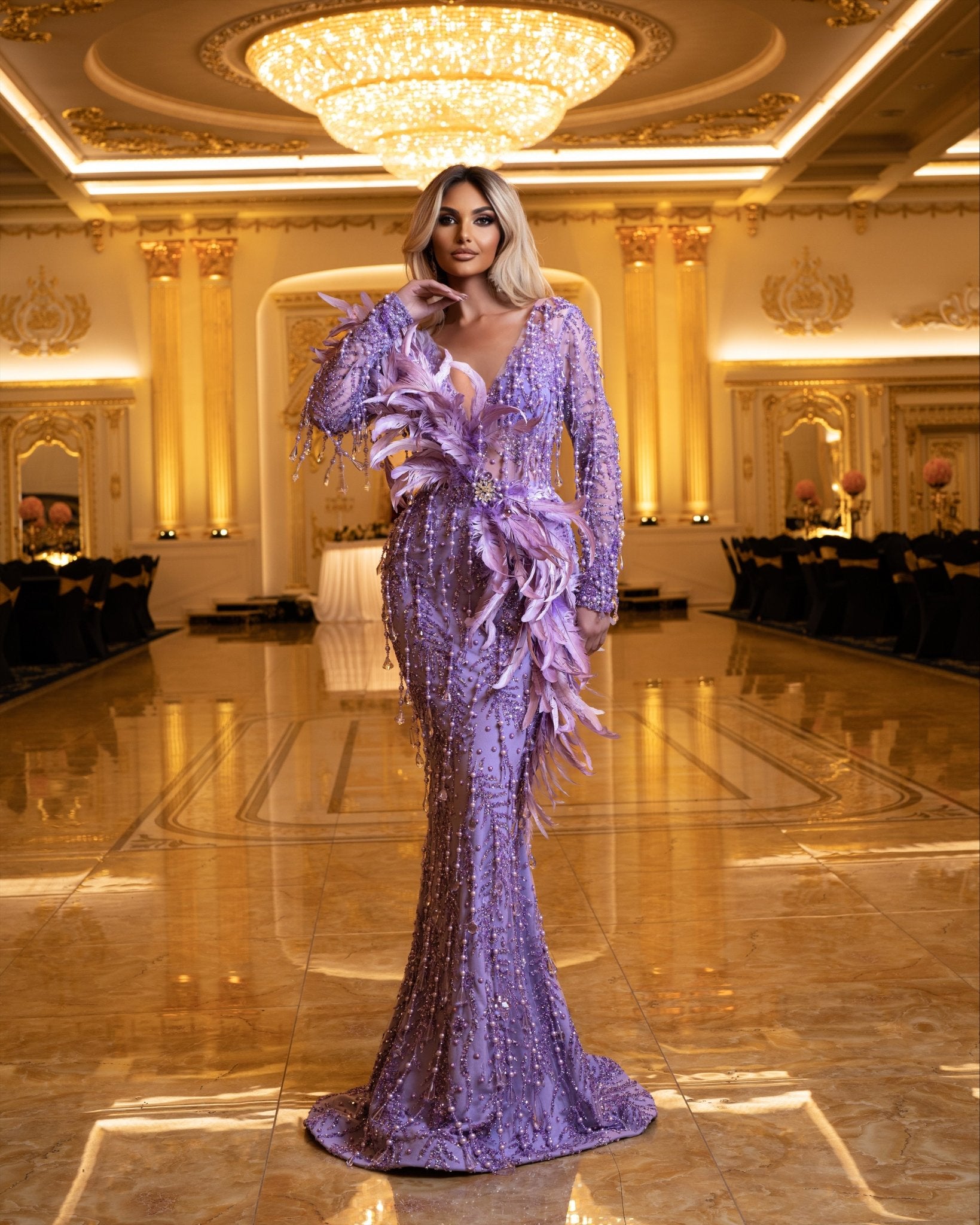 Purple Couture Dresses