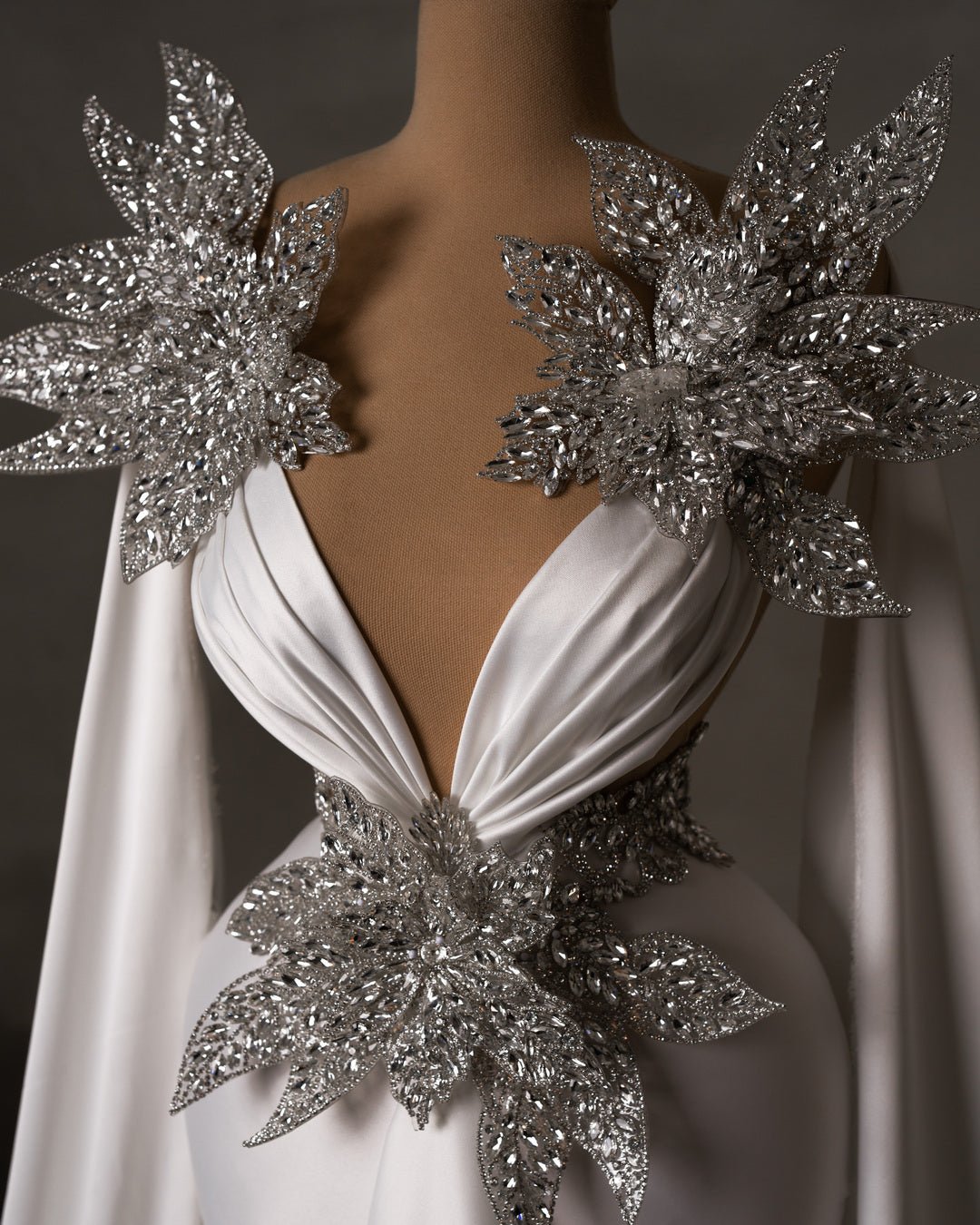 Silver bling wedding fashion dress